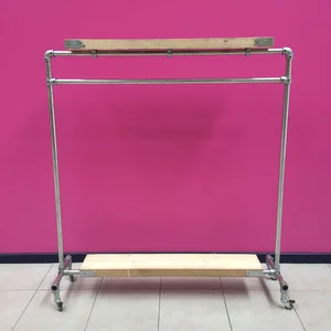 Scaffolding Clothes Rail Kit with double Timber Shelf - 170cm x 160cm